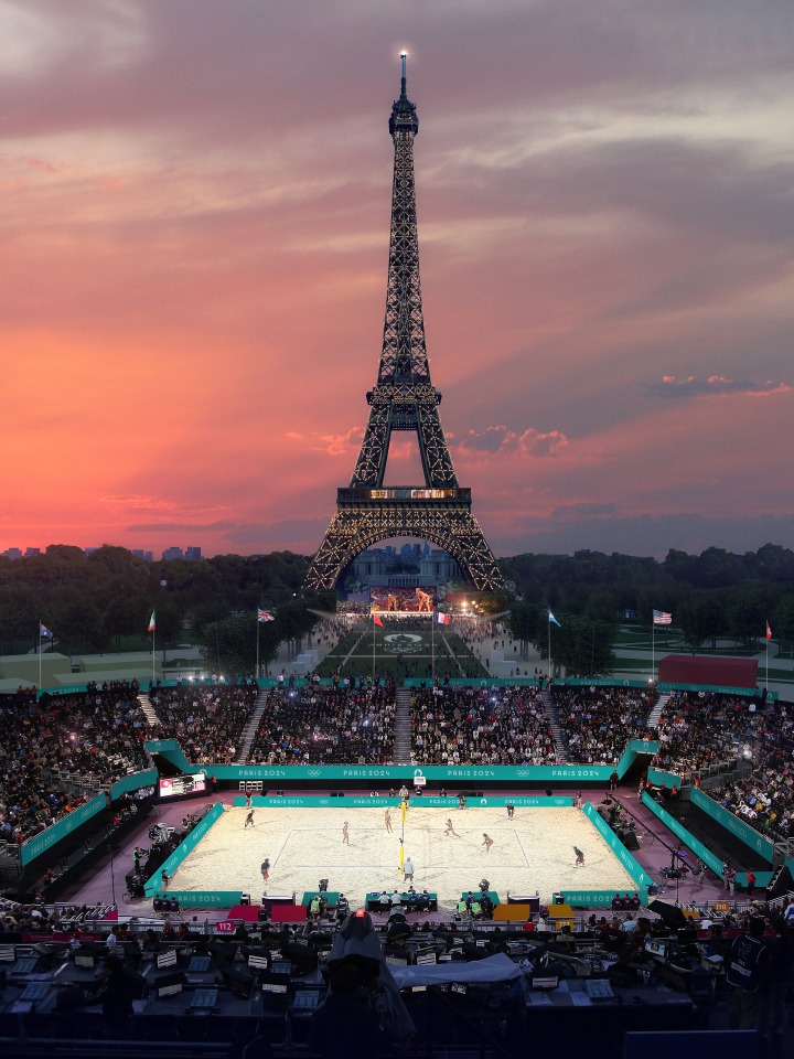 2024 파리올림픽 비치 발리볼, 장애인 축구경기장 에펠탑 경기장