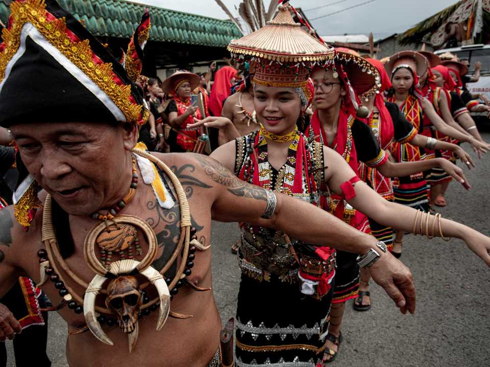 말레이시아 보르네오에서 열리는 가와이 축제